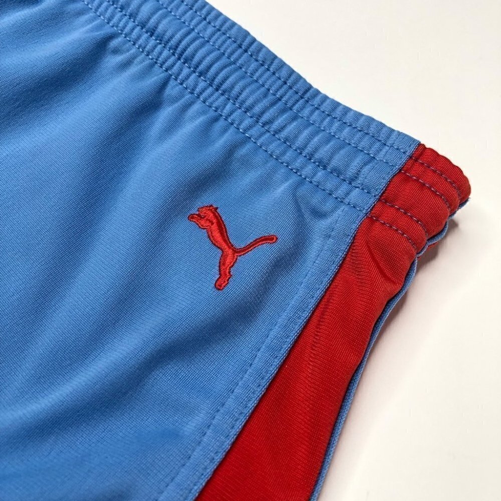 PUMA Active Sporty Shiny Blue & Red Stretchy Athletic Elastic Waist Sporty Skirt - Picture 8 of 16